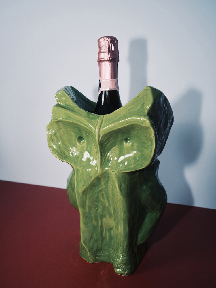 Serax Serax Uil vaas L Groen After Midnight