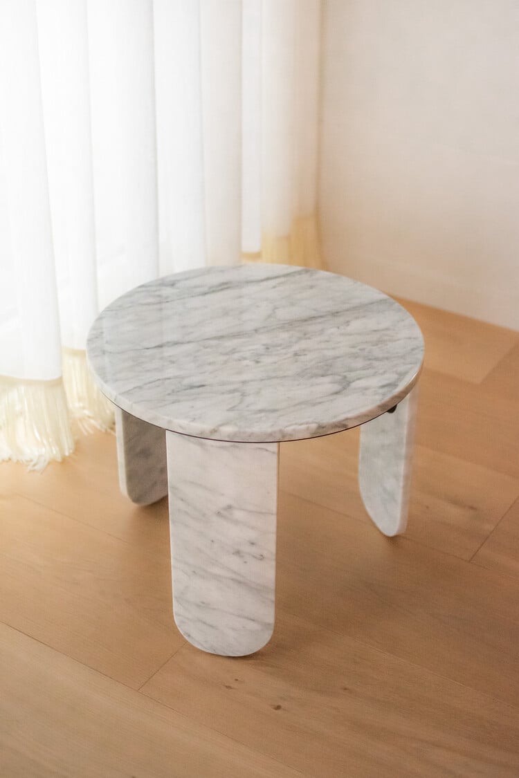 Gallotti&Radice Gallotti & Radice  Salontafel Clemo carrara marmer Ø49 H40