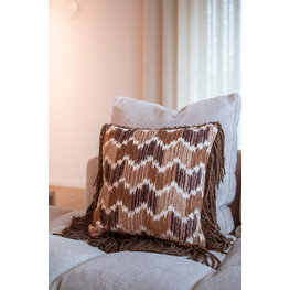 Evolution 21 Evolution21 Kussen bespoke dreadlocks 50x50 micca camel brown / dreadlocks dark brown