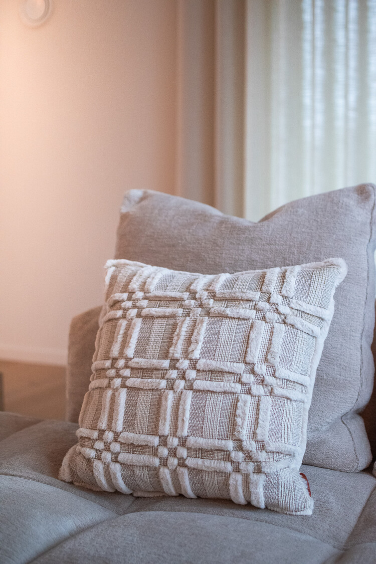 Evolution 21 Evolution21 Kussen classy designer 50x50 london square soft sand / back vermont white