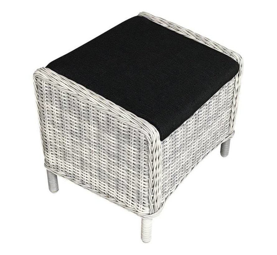 Reint Middel Riva Dining verstelbare tuinstoel met Hocker | White Faded Grey