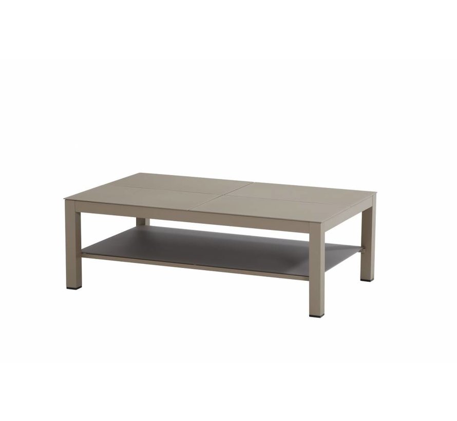 Taste by 4 Seasons Outdoor Vallarta Taupe verstelbare koffietafel van aluminium | 120cm