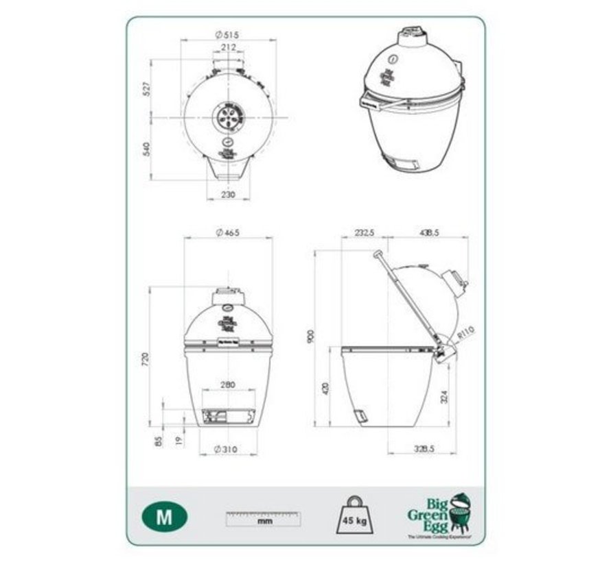 Medium Kamado mit unterstell