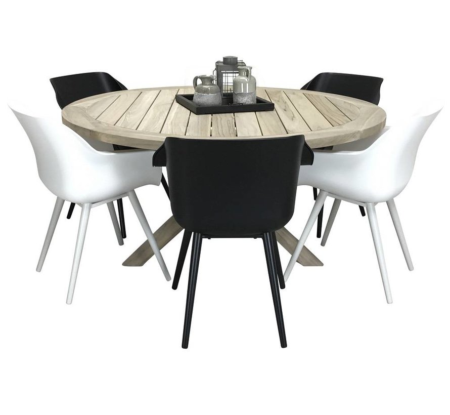 Hartman Sophie sessel mit 4 Seasons Louvre tisch gartenmöbelset