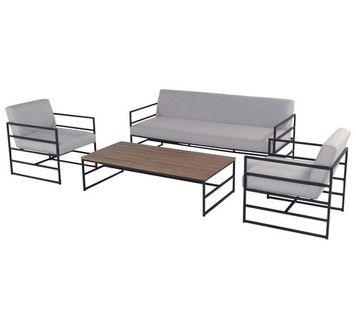Hartman Amsterdam 4-teilige loungegruppe mit aluminium und teak