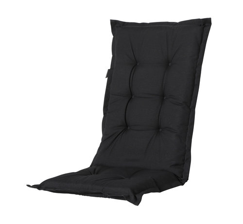 Madison Madison Panama Rib Zwart standenstoelkussen met hoge rug  | 123cm x 50cm