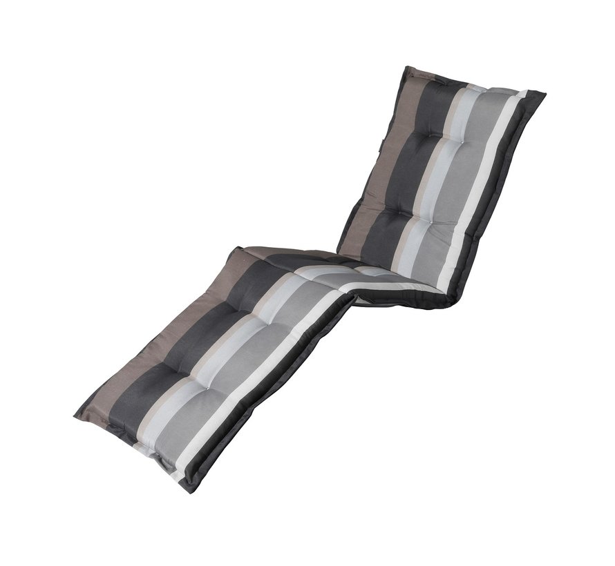 Madison Liegenauflage Stripe Grau | 200cm x 60cm