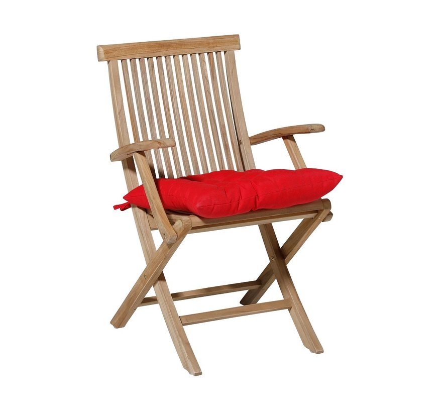 Madison Toscane Panama Rot Sitzkissen für Gartensessel und Gartenbank | 46cm x 46cm
