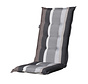 Madison Panama Stripe Grau Stuhlauflage mit Hochlehner | 123cm x 50cm