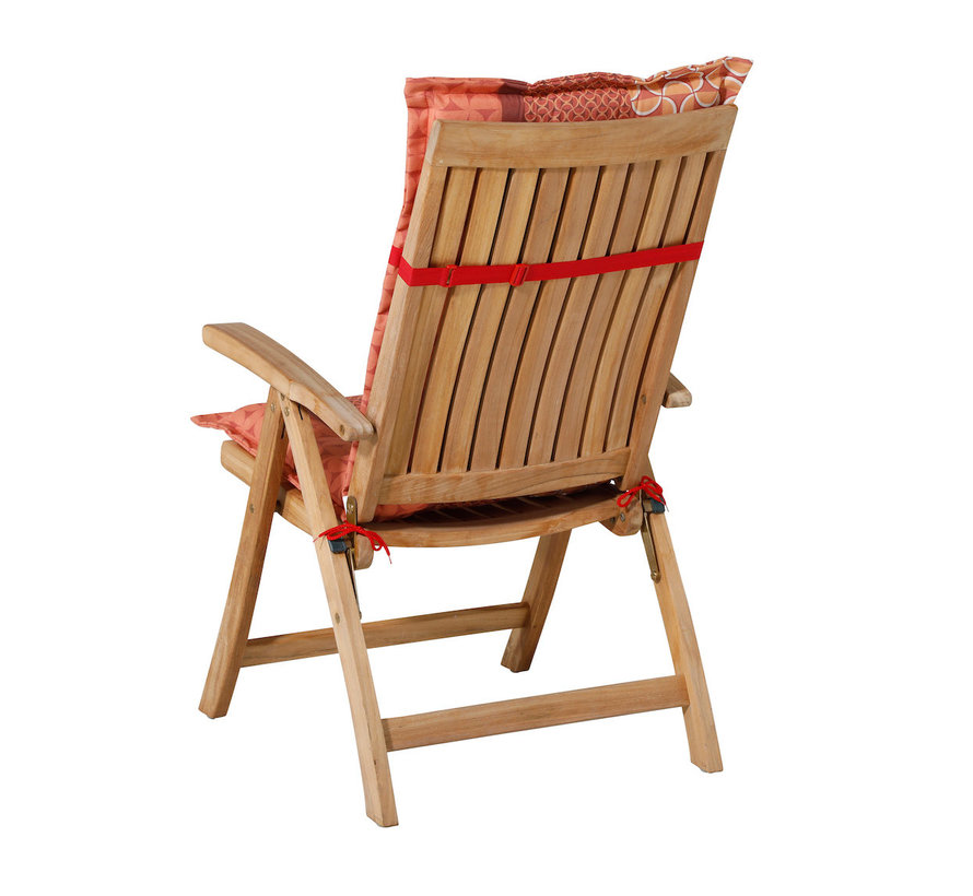 Madison Panama Pasa Rood standenstoelkussen met hoge rug  | 123cm x 50cm