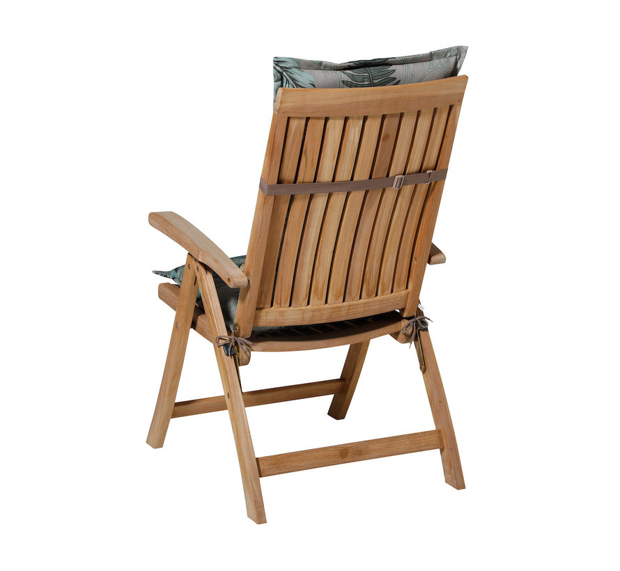Madison Panama Scott Grijs standenstoelkussen met hoge rug  | 123cm x 50cm