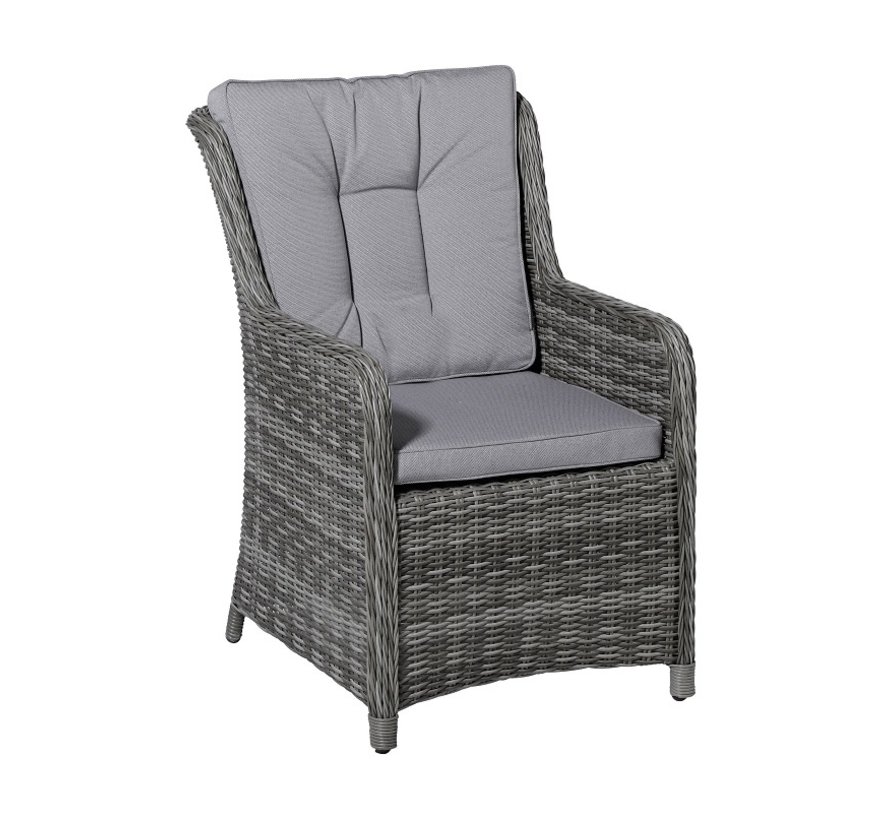 Madison Oxford Lichtgrijs universeel tuinstoelkussen voor Wicker- en diningstoelen | 50cm x 50cm