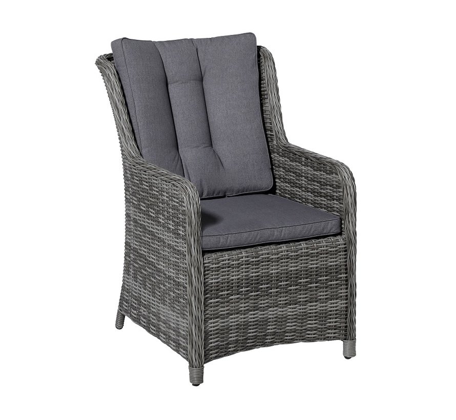 Madison Oxford Grijs universeel tuinstoelkussen voor Wicker- en diningstoelen | 50cm x 50cm