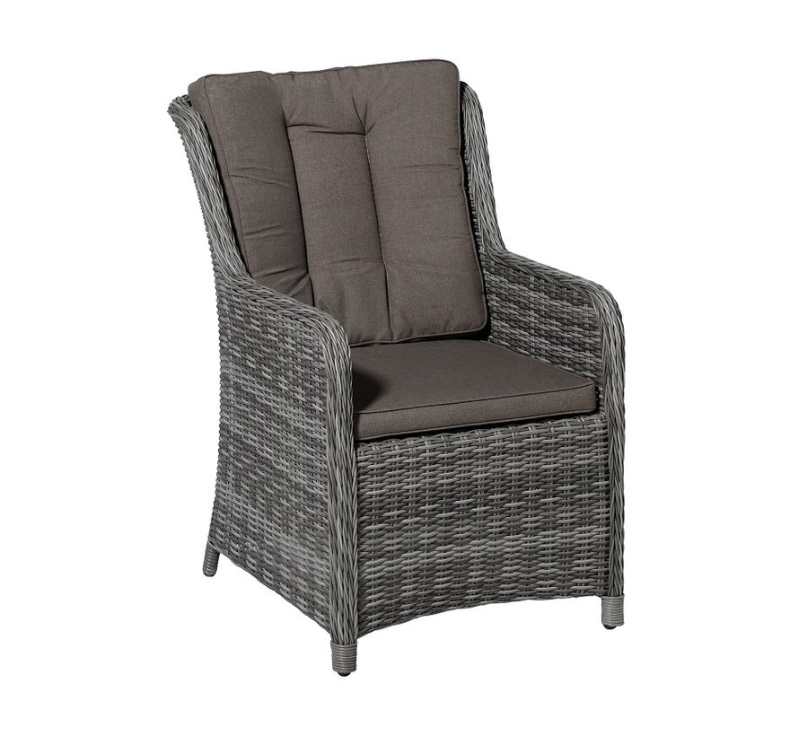 Madison Oxford Taupe universeel tuinstoelkussen voor Wicker- en diningstoelen | 50cm x 50cm