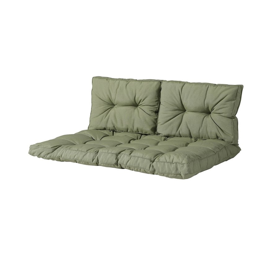 Madison Florance Panama Sage Groen kussenset voor in uw loungeset of palletbank | 120cm x 80cm