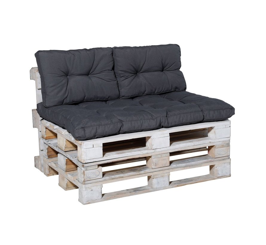 Madison Florance Panama Grijs kussenset voor in uw loungeset of palletbank | 120cm x 80cm