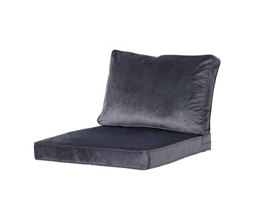 Madison 2-teiliges Lounge Outdoor Velvet Grau Kissenset | 60cm x 60cm