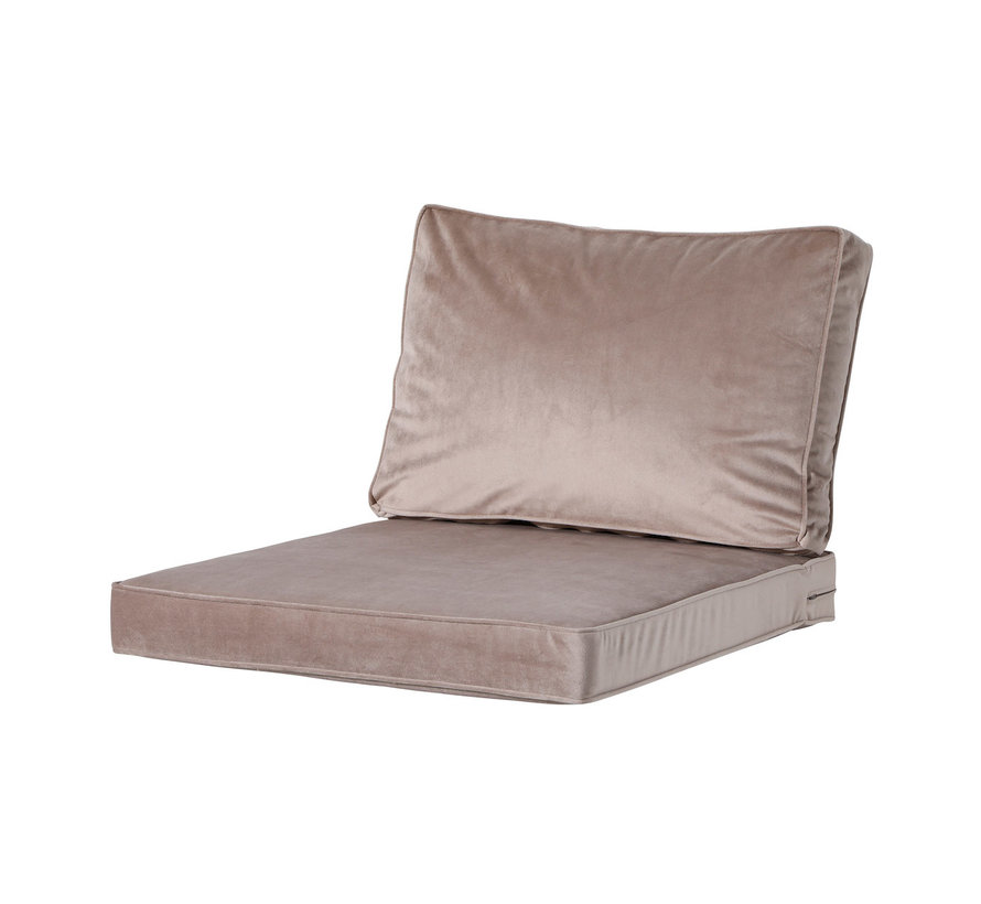 Madison Lounge Outdoor Velvet Taupe kussenset voor in uw loungeset of tuinset | 60cm x 60cm