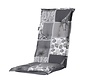 Madison Panama Sifra Grau Stuhlauflage mit Hochlehner | 123cm x 50cm