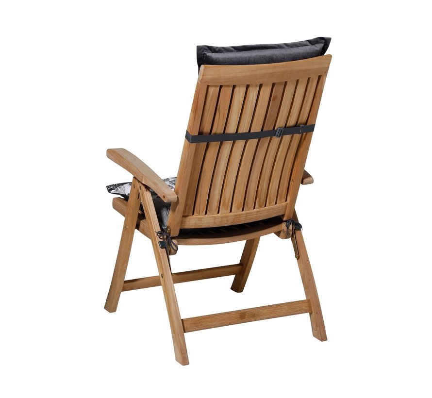 Madison Panama Sifra Grijs standenstoelkussen met hoge rug  | 123cm x 50cm