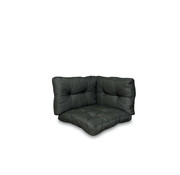 Madison 3-teiliges Florance Rib Schwarz Kissenset | 60cm x 60cm