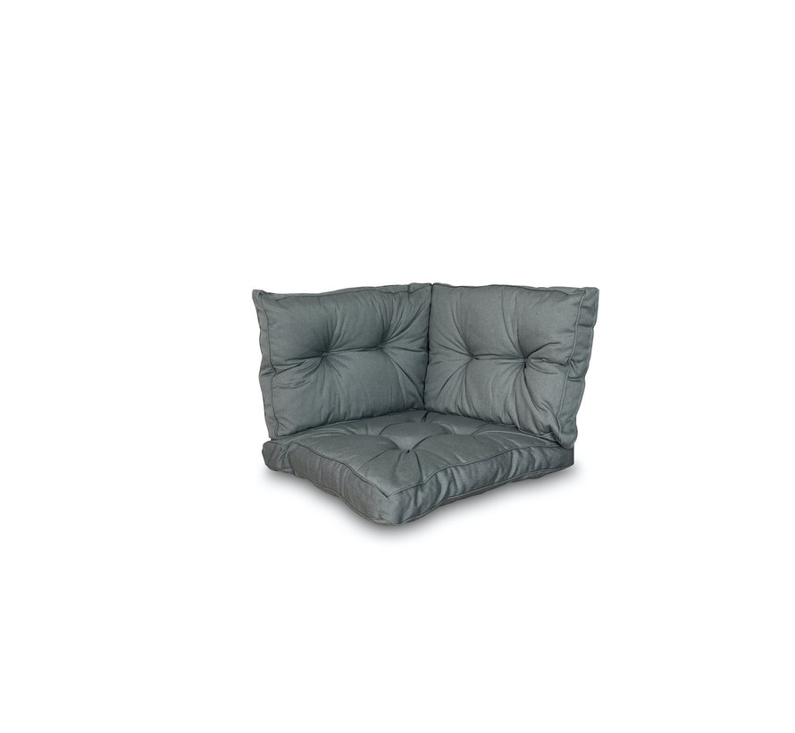 Madison Florance Rib Grau Kissenset für Loungemöbel und Garnitur | 60cm x 60cm