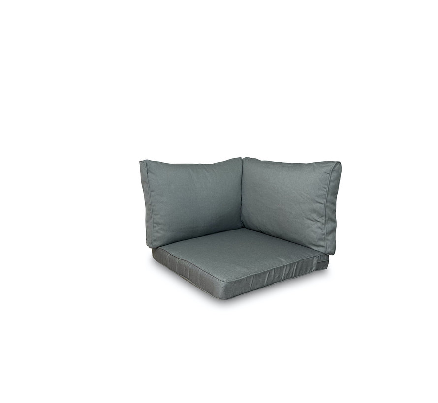 Madison Lounge Rib Grau Kissenset für Loungemöbel und Garnitur | 60cm x 60cm