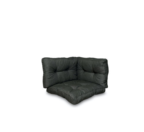 Madison Madison Florance Rib Zwart kussenset voor in uw loungeset of tuinset | 73cm x 73cm