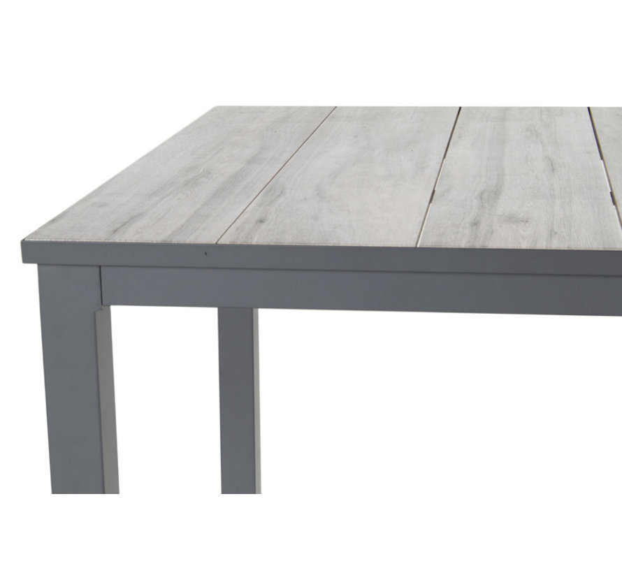 Hartman Comino Tisch mit Aluminiumrahmen und Keramische Tischplatte | Anthrazit