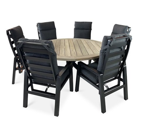 Taste by 4 Seasons Outdoor Taste By 4 Seasons Louvre tuinset met Como Dining tuinstoelen