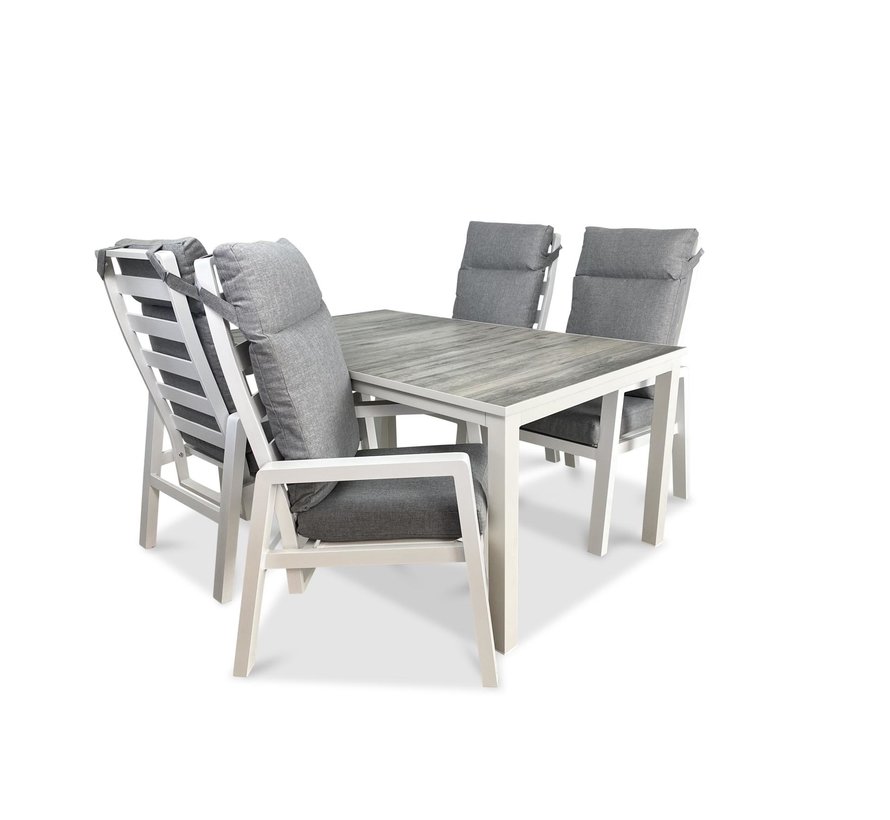 Hartman Tanger tuinset met PAZOON Como Dining Wit tuinstoelen