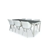 Hartman 7-delige tuinset | Sophie Element White tuinstoelen | Comino Tuintafel 220cm