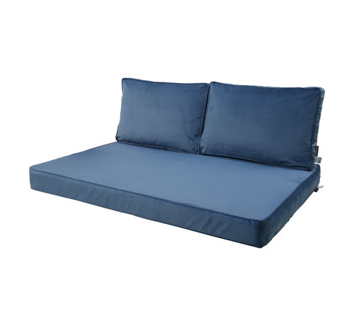 Madison Madison Lounge Outdoor Velvet Blauw kussenset voor in uw loungeset of palletbank | 120cm x 80cm