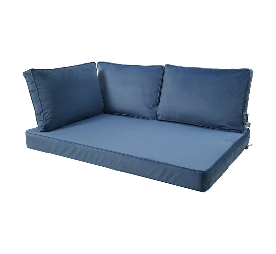 Madison Lounge Outdoor Velvet Blauw kussenset voor in uw loungeset of palletbank | 120cm x 80cm