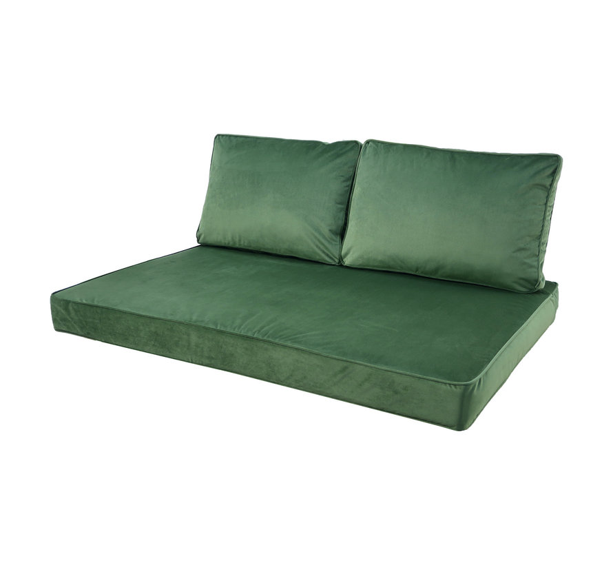 Madison Lounge Outdoor Velvet Groen kussenset voor in uw loungeset of palletbank | 120cm x 80cm
