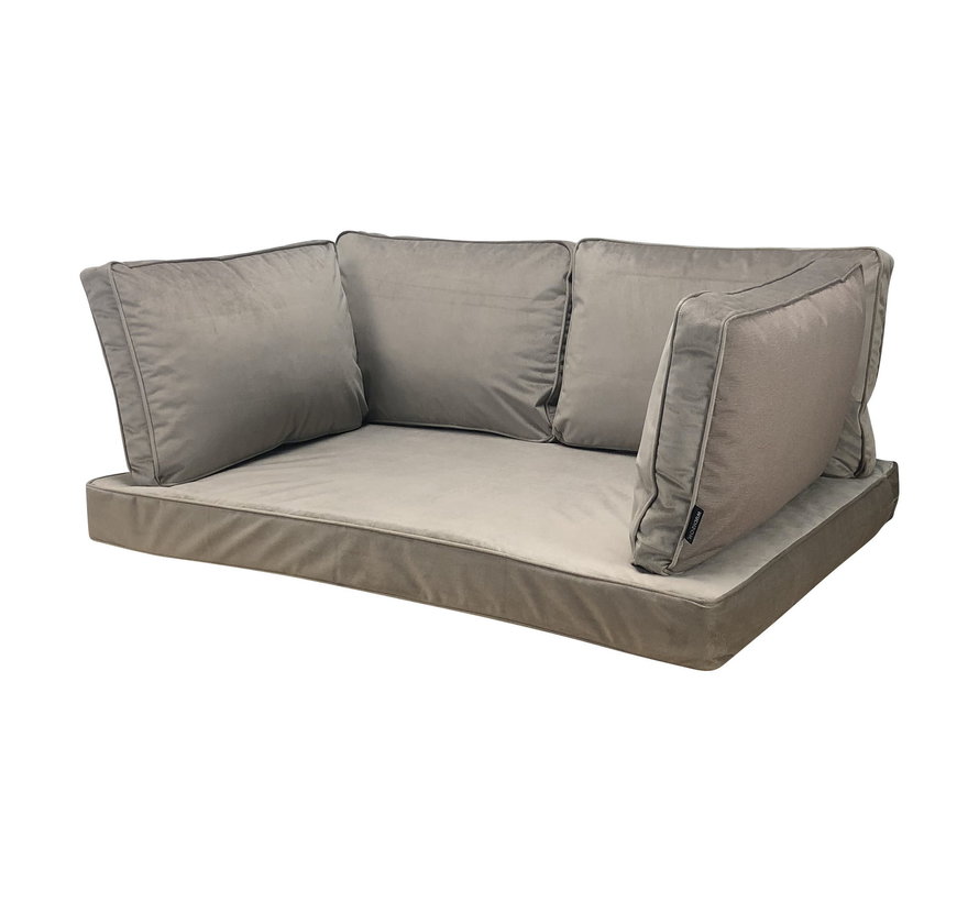 Madison Lounge Outdoor Velvet Taupe Kissenset für Loungemöbel und Palettenbank | 120cm x 80cm