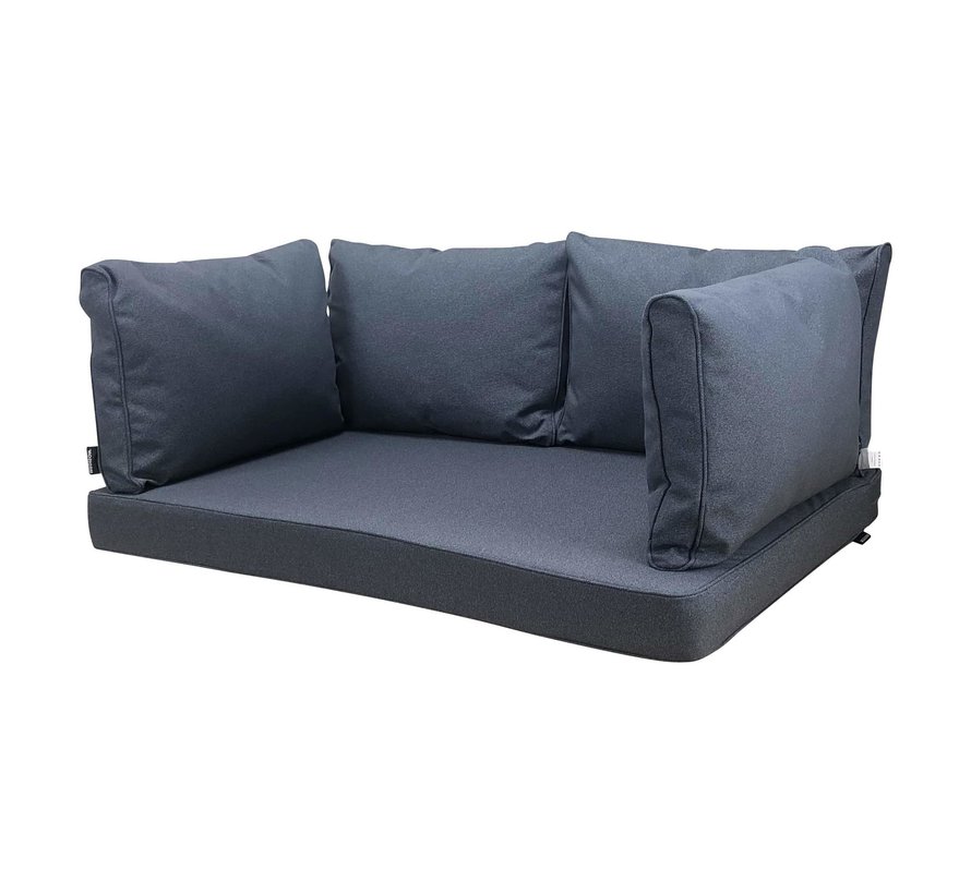 Madison Outdoor Manchester Denim Grau Kissenset für Loungemöbel und Palettenbank | 120cm x 80cm