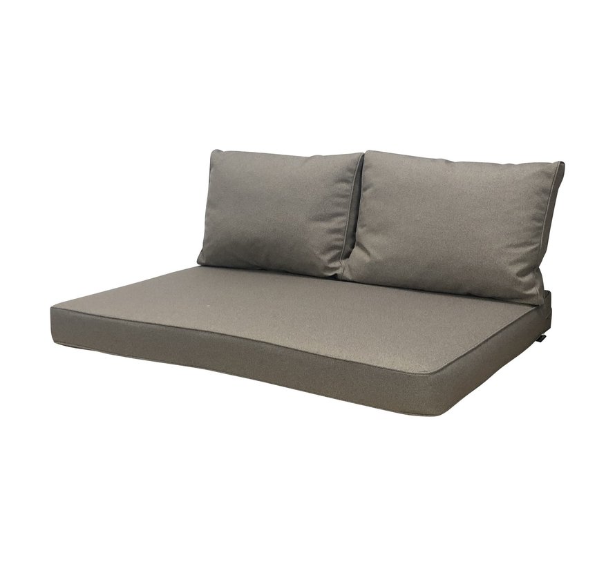 Madison Outdoor Manchester Taupe Kissenset für Loungemöbel und Palettenbank | 120cm x 80cm