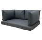 Madison Outdoor Manchester Grau Kissenset für Loungemöbel und Palettenbank | 120cm x 80cm