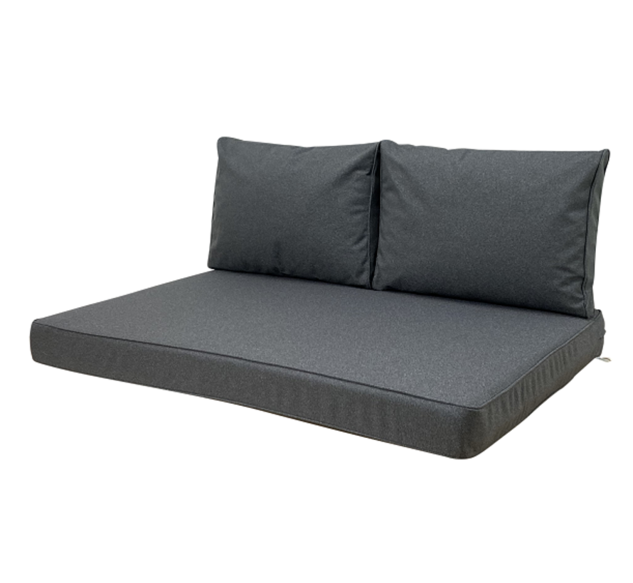 Madison Outdoor Manchester Grau Kissenset für Loungemöbel und Palettenbank | 120cm x 80cm