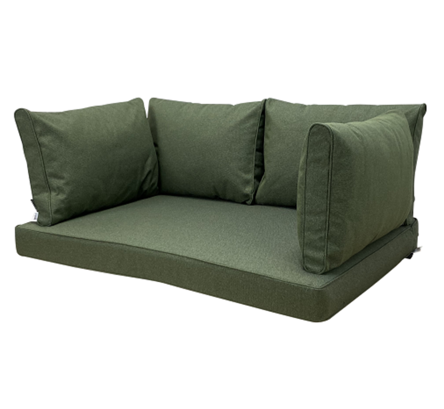 Madison Outdoor Manchester Grün Kissenset für Loungemöbel und Palettenbank | 120cm x 80cm