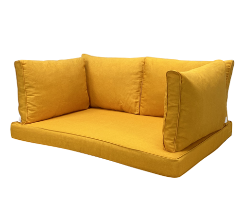 Madison Madison Lounge Panama Gelb Kissenset für Loungemöbel und Palettenbank | 120cm x 80cm