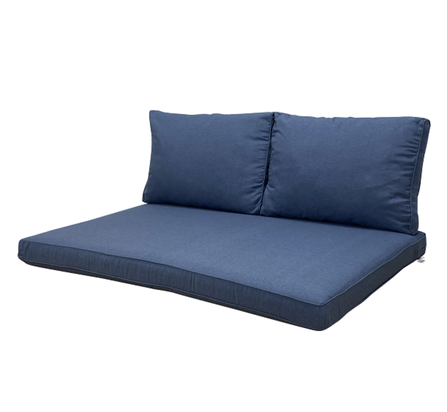 Madison Lounge Panama Saphir Blau Kissenset für Loungemöbel und Palettenbank | 120cm x 80cm