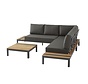 Taste by 4 Seasons Outdoor Meridien Loungeset met aluminium en teakhout | Matt Carbon