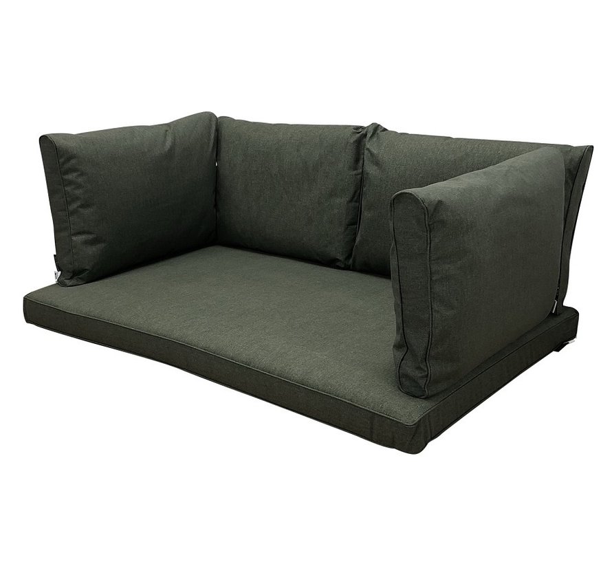 Madison Outdoor Oxford Grün Kissenset für Loungemöbel und Palettenbank | 120cm x 80cm