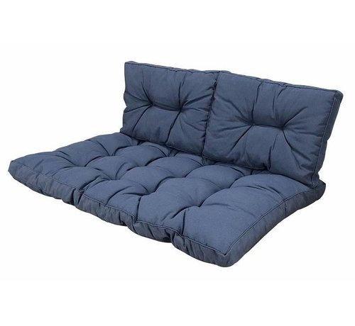 Madison Madison Florance Panama Saffier Blauw kussenset voor in uw loungeset of palletbank | 120cm x 80cm