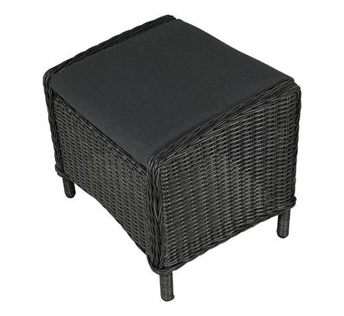 Reint Middel Reint Middel Luxus Hocker aus Wicker inklusive Kissen | Rock Grey