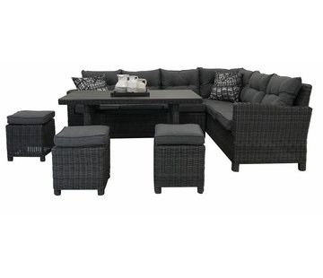 Reint Middel 6-delige Minnesota Lounge Diningset | Antraciet