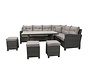 Reint Middel Minnesota Lounge Diningset mit Tisch und Hockers | Sand