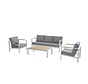 Taste by 4 Seasons Outdoor Ginger Loungeset met teak en aluminium | Frost Grey